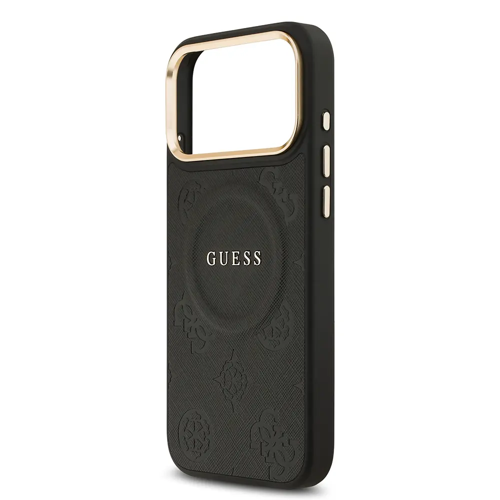iPhone 17 Pro Max MagSafe Uyumlu PU Deri Kılıf - Guess Peony