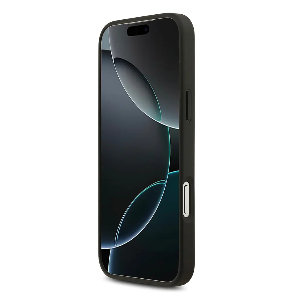 Apple iPhone 17 Pro Max Kılıf Guess Orjinal Lisanslı M-safe Şarj Özellikli Yazı Logolu Circle Classic Kapak
