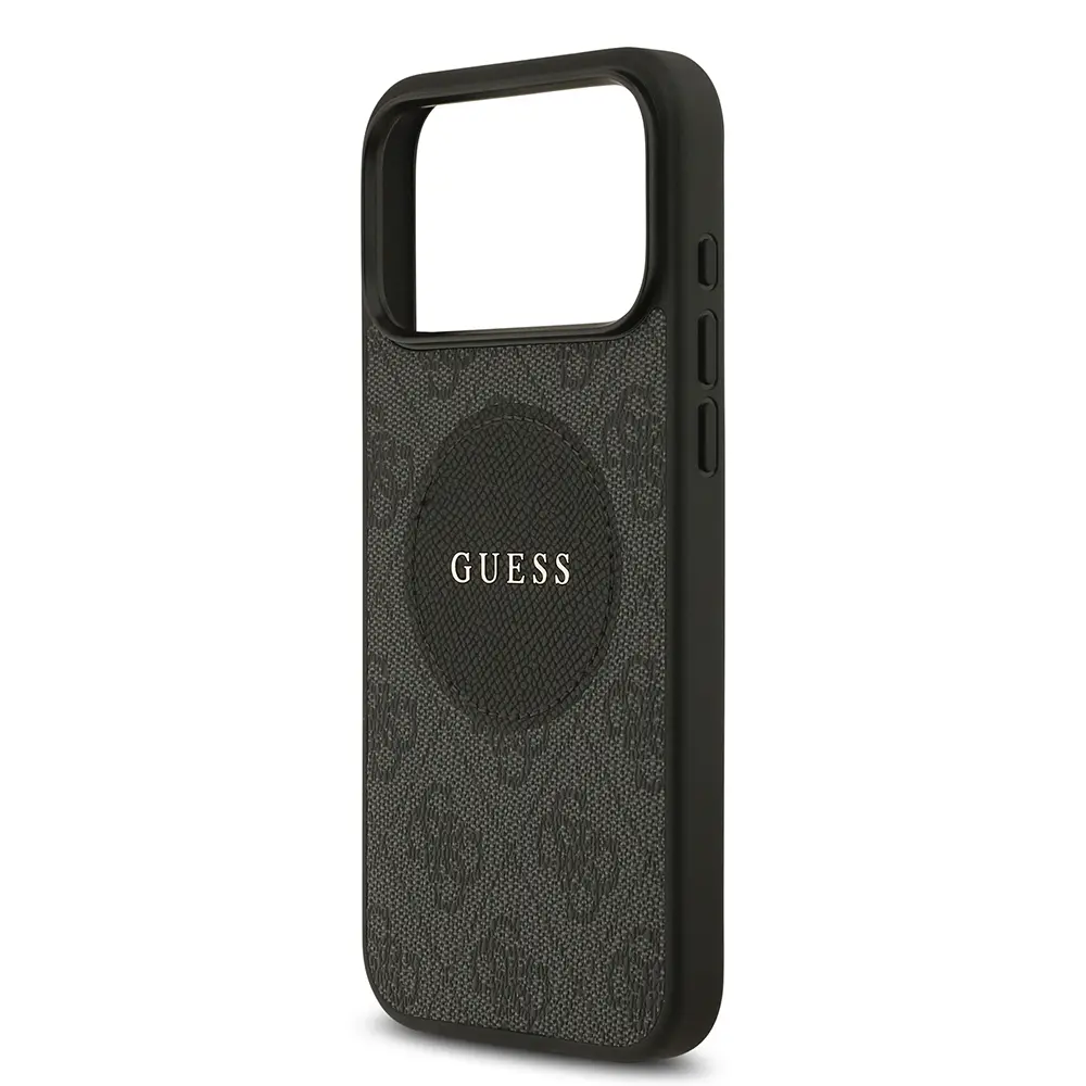 Apple iPhone 17 Pro Max Kılıf Guess Orjinal Lisanslı M-safe Şarj Özellikli Yazı Logolu Circle Classic Kapak