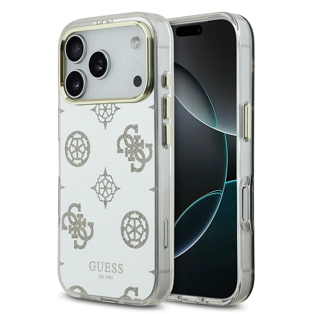 iPhone 17 Pro Max Simli Aynalı Kılıf, Metal Kamera Çerçeveli - Guess