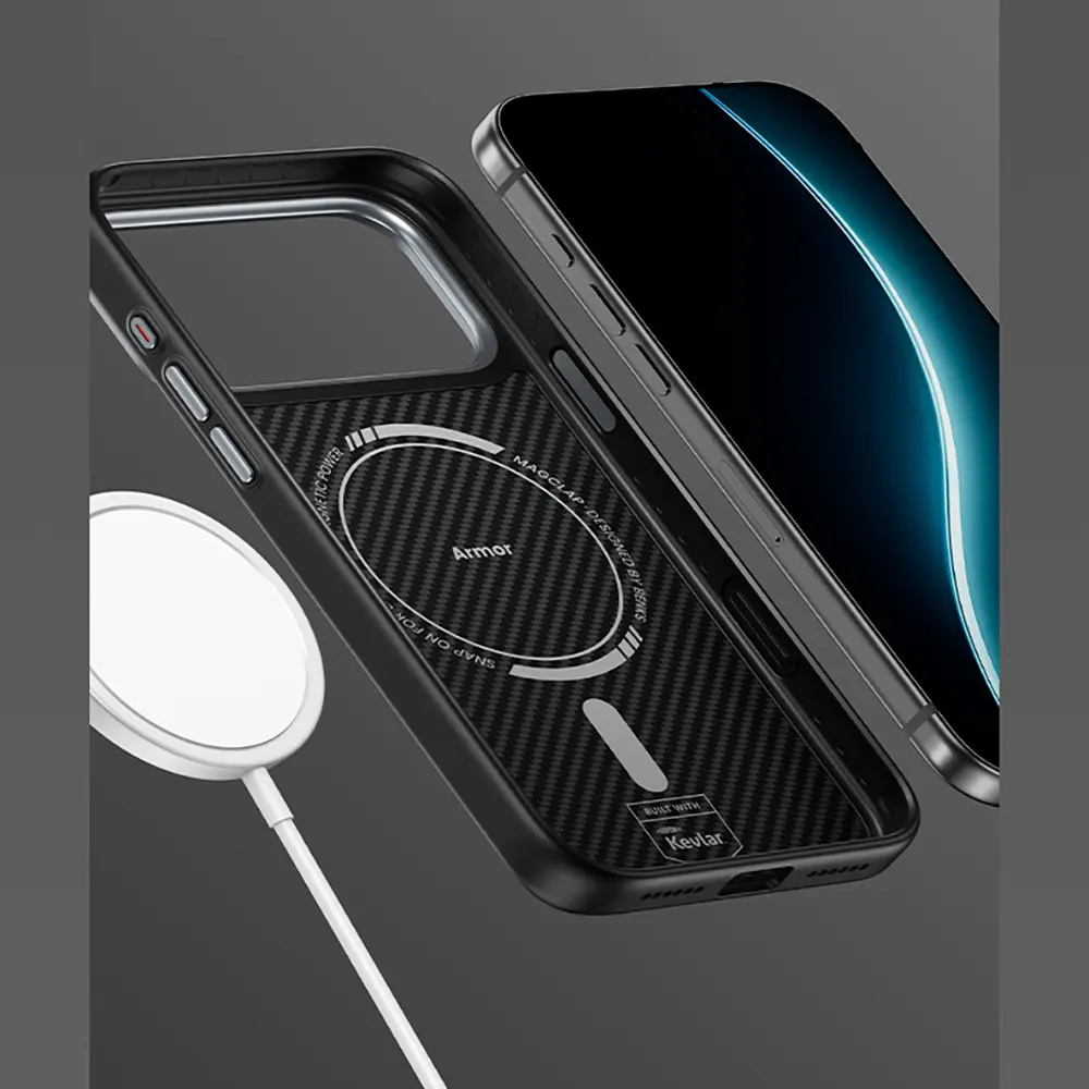 iPhone 17 Pro Max MagSafe Uyumlu Kılıf - Benks Hybrid ArmorPro 600D Kevlar