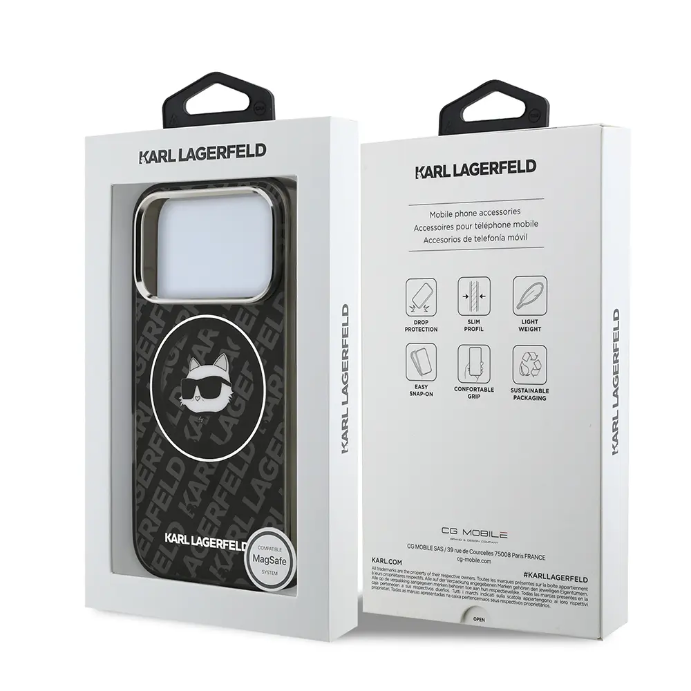 iPhone 17 Pro Max Kılıf, Lisanslı IML Baskılı Choupette Heads Kapak - Karl Lagerfeld