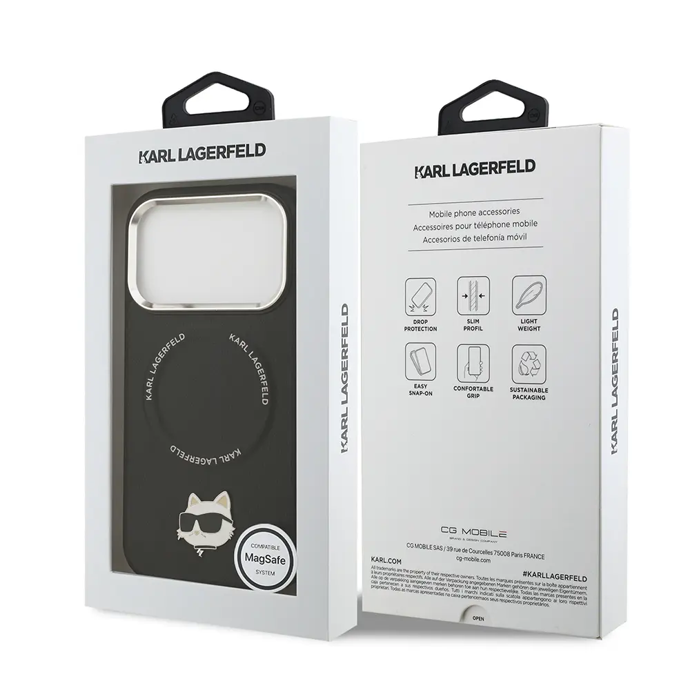 iPhone 17 Pro Max MagSafe Uyumlu Choupette PU Deri Kılıf - Karl Lagerfeld