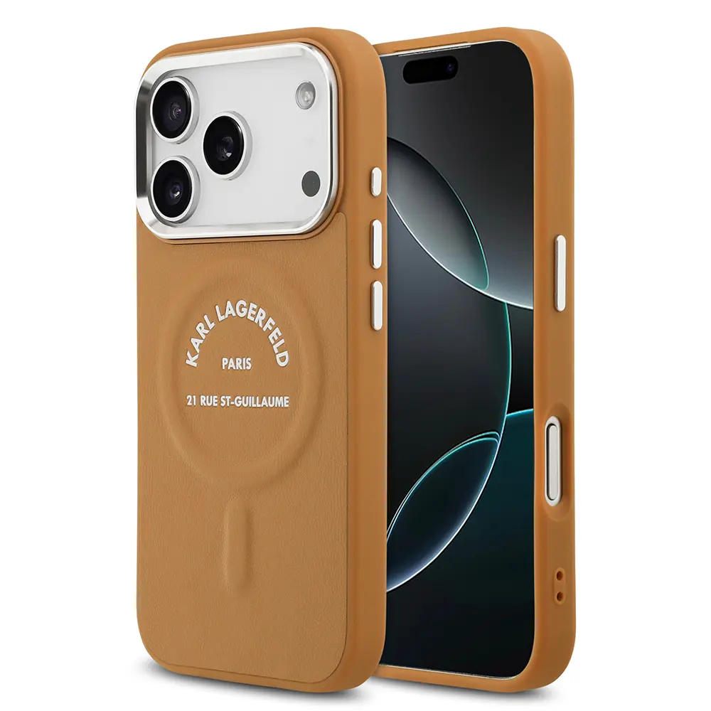 iPhone 17 Pro Max MagSafe Uyumlu PU Deri Kılıf - Karl Lagerfeld Paris RSG