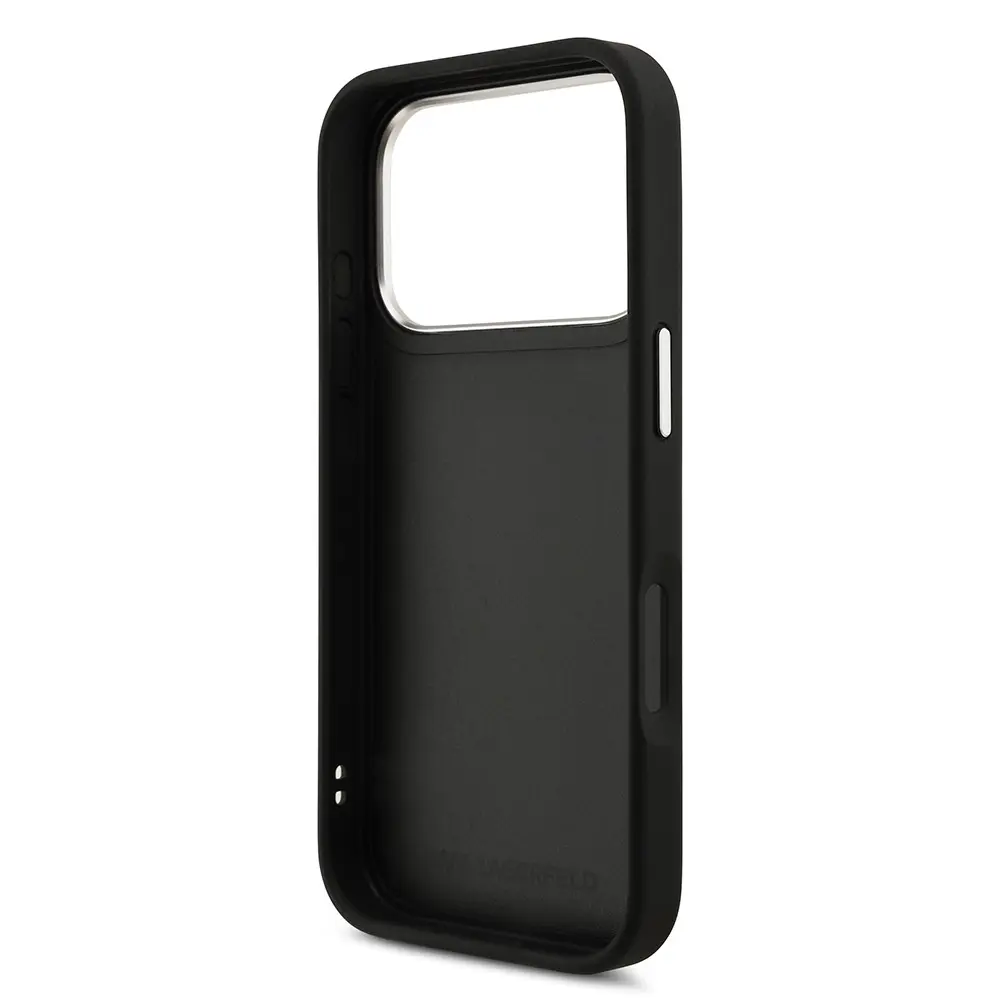 iPhone 17 Pro Max Kılıf, Metal Logolu ve İnce Yapı - Karl Lagerfeld K&C Heads Pin