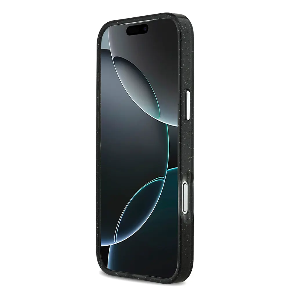 Apple iPhone 17 Pro Max Kılıf Karl Lagerfeld Orjinal Lisanslı Parlayan Simli Karl & Choupette Sketch Logo Kapak