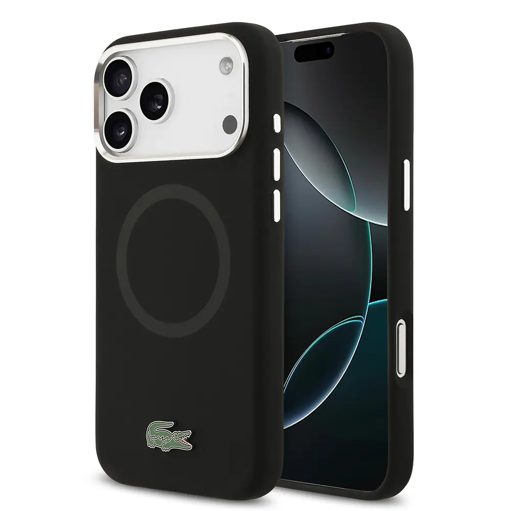iPhone 17 Pro Max MagSafe Uyumlu Silikon Kılıf - Lacoste İkonik Logolu