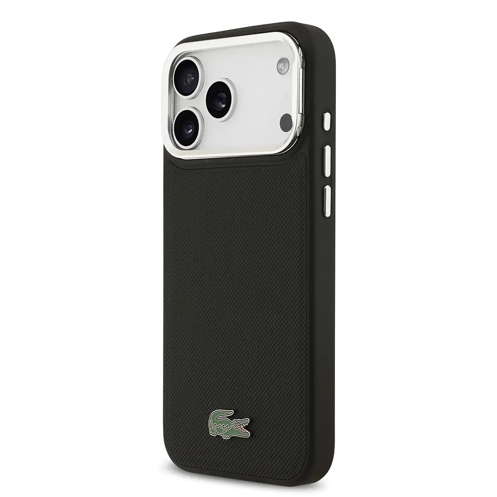 iPhone 17 Pro Max MagSafe Uyumlu Standlı Kılıf - Lacoste PU Pike Desenli