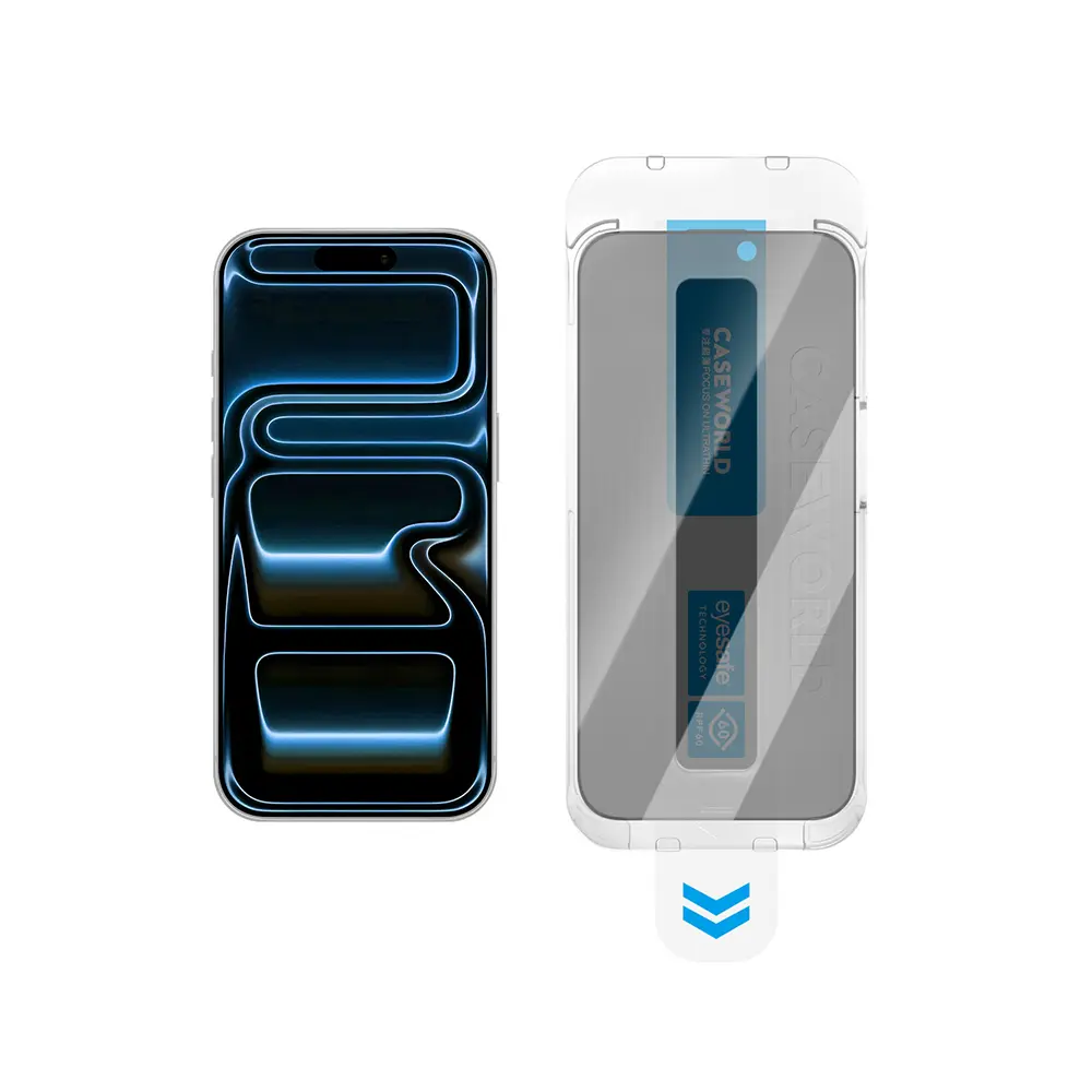 iPhone 18 Pro Gizlilik Filtreli Temperli Cam Ekran Koruyucu - CaseWorld Applicator