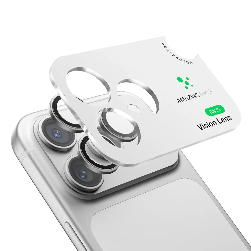 Apple iPhone 18 Pro Amazingthing Titan Vision Sapphire AR Kamera Lens Koruyucu + Kolay Uygulama Aparatlı