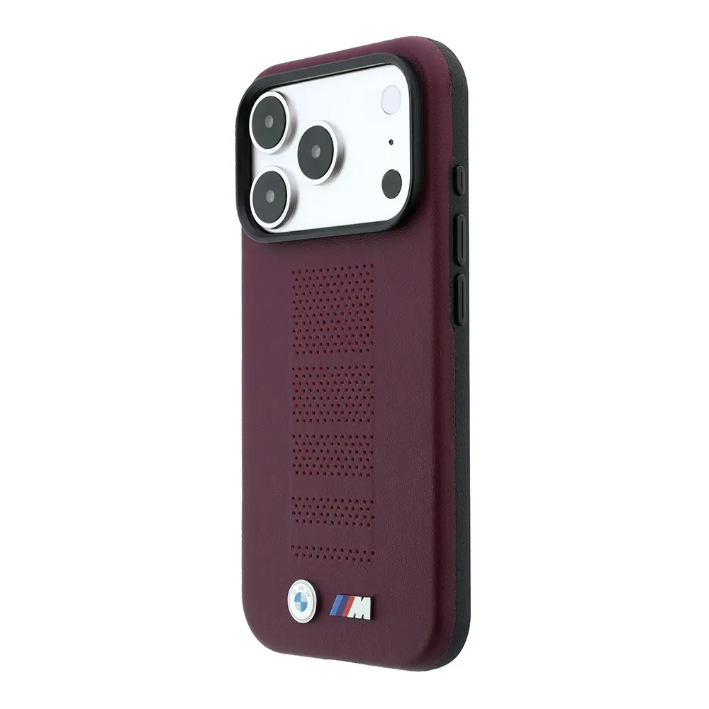iPhone 18 Pro MagSafe Uyumlu Delikli PU Kılıf - BMW M Logolu