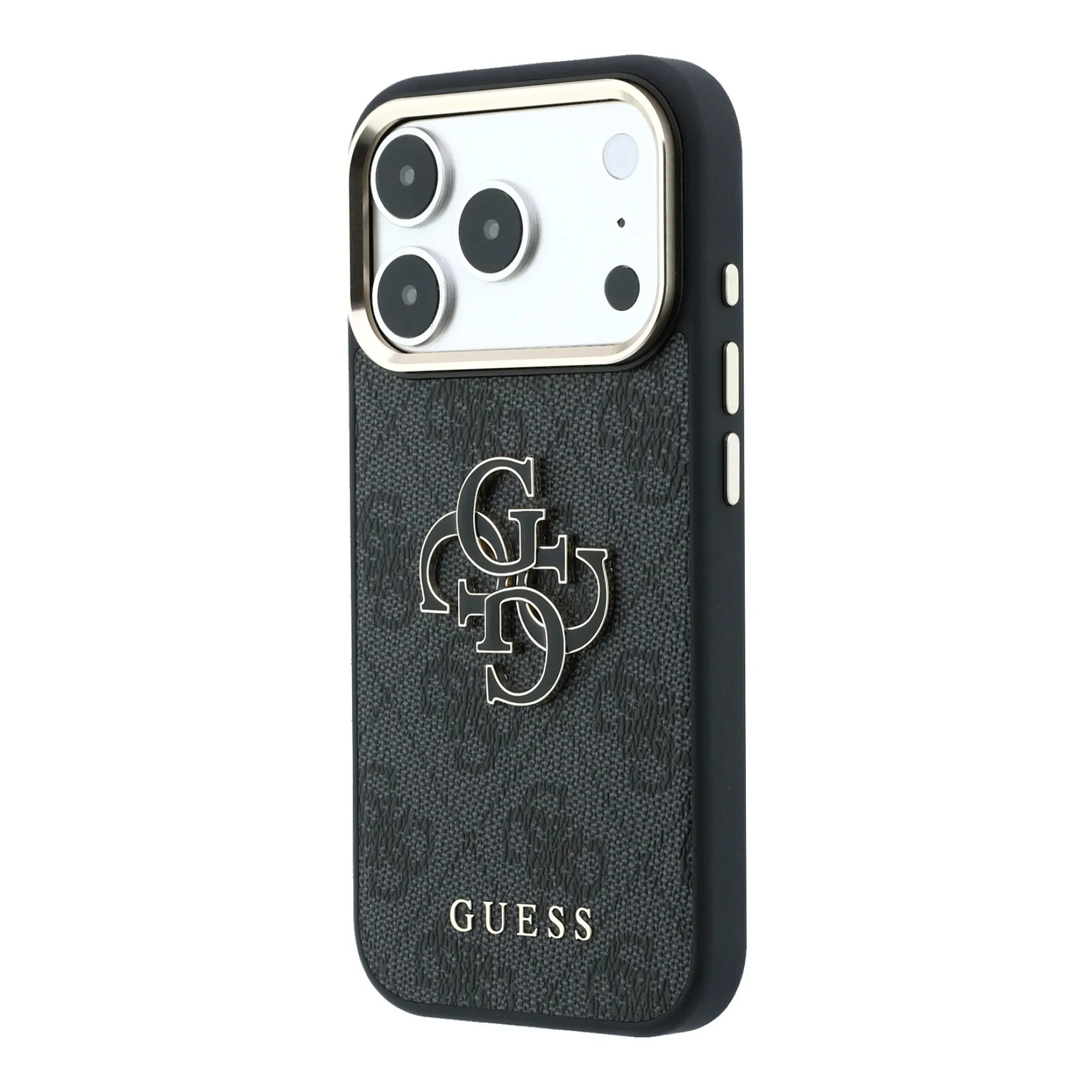 Apple iPhone 18 Pro Kılıf Guess Orjinal Lisanslı 4G Büyük Resin Logolu PU Kapak