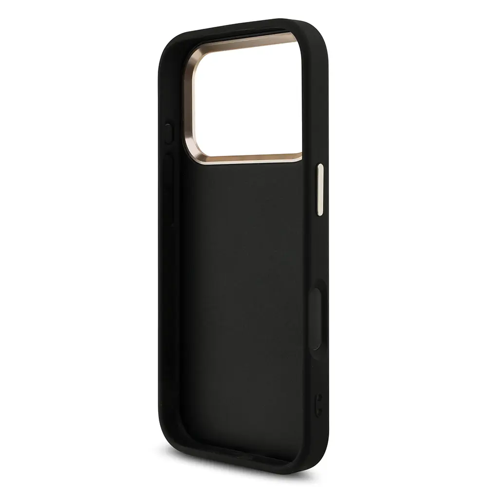 iPhone 18 Pro Guess Lisanslı Gold Metal Kamera Çerçeveli Kılıf