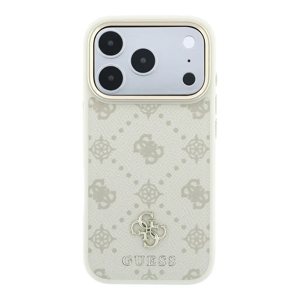 iPhone 18 Pro MagSafe Uyumlu PU Deri Kılıf - Guess Peony