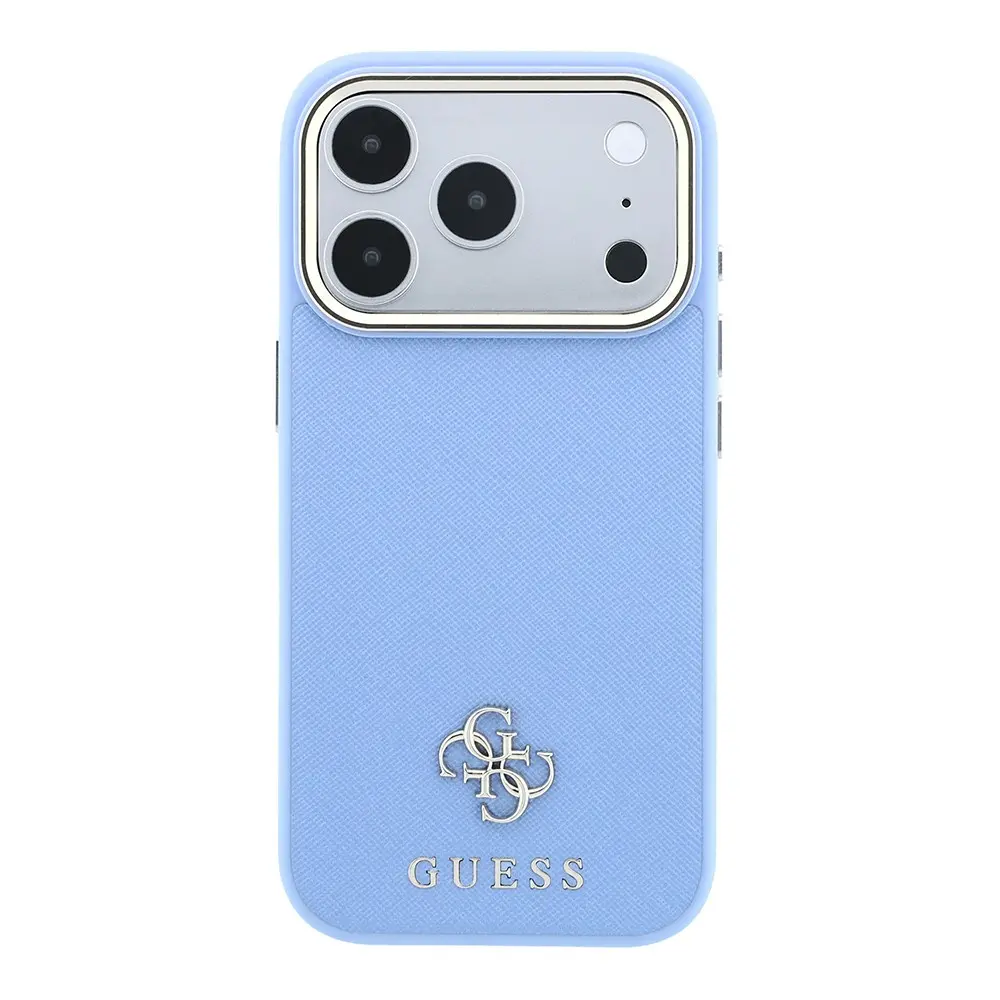 Apple iPhone 18 Pro Kılıf Guess Orjinal Lisanslı M-safe Şarj Özellikli Klasik Yazı ve 4G Logolu PU Deri Saffiano Kapak