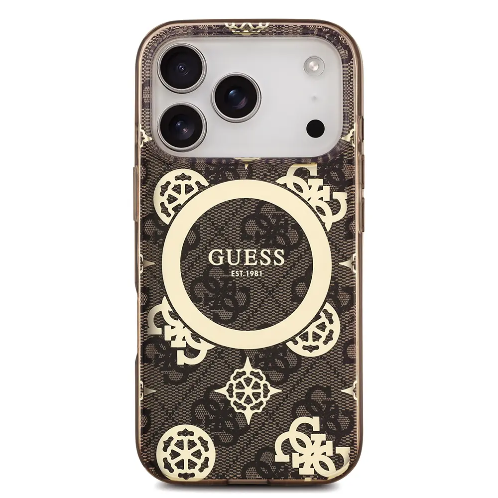 iPhone 18 Pro MagSafe Uyumlu IML Desenli Kılıf - Guess Peony 4G
