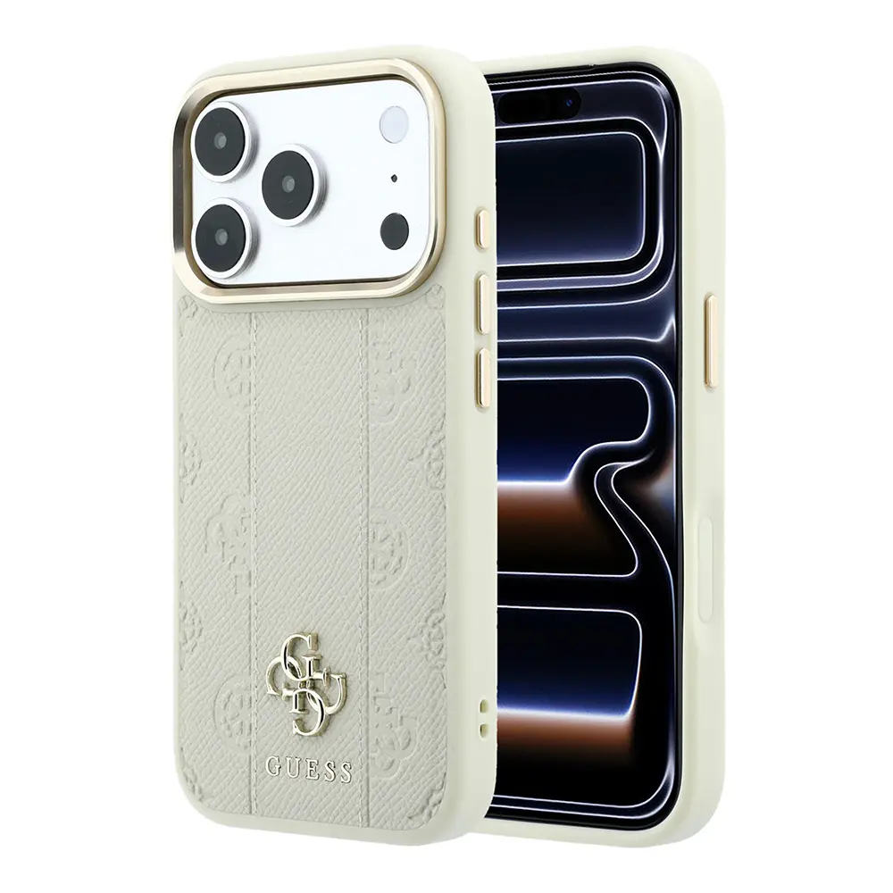 iPhone 18 Pro MagSafe Uyumlu Şeritli Peony Kılıf - Guess Lisanslı