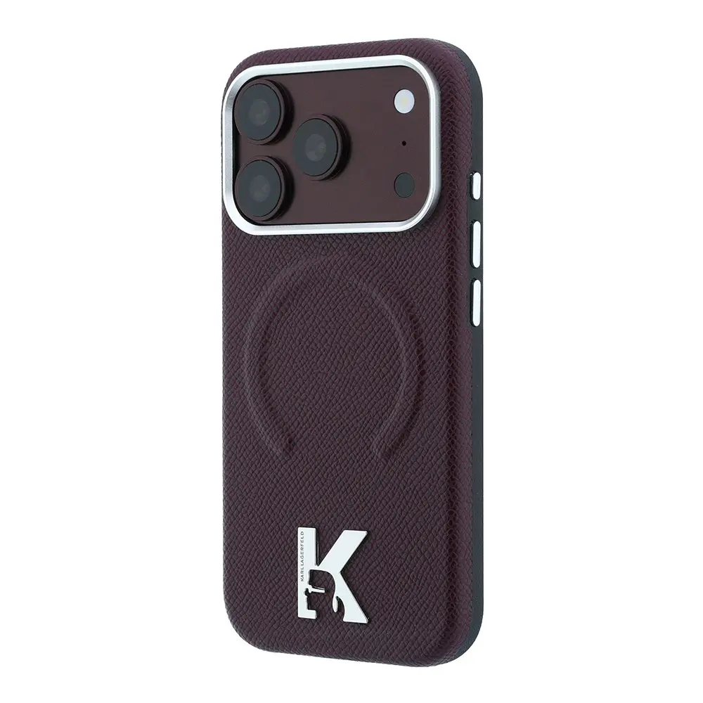 iPhone 18 Pro MagSafe Uyumlu PU Deri Kılıf - Karl Lagerfeld KHEAD