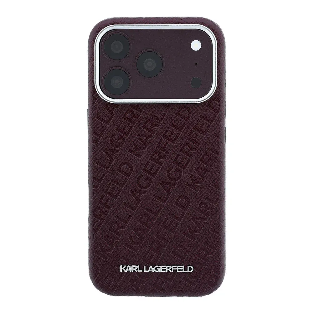 iPhone 18 Pro Kılıf, Lisanslı PU Deri Grained Kapak - Karl Lagerfeld
