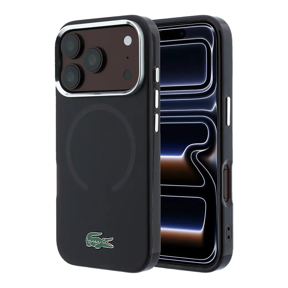 iPhone 18 Pro MagSafe Uyumlu Kılıf - Lacoste Lake Timsah Logolu IML Frosted