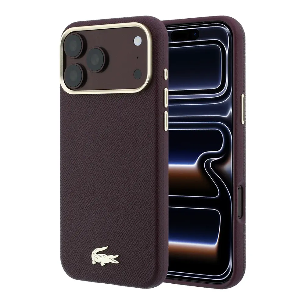 iPhone 18 Pro MagSafe Uyumlu Yarı Pike Desenli Kılıf - Lacoste