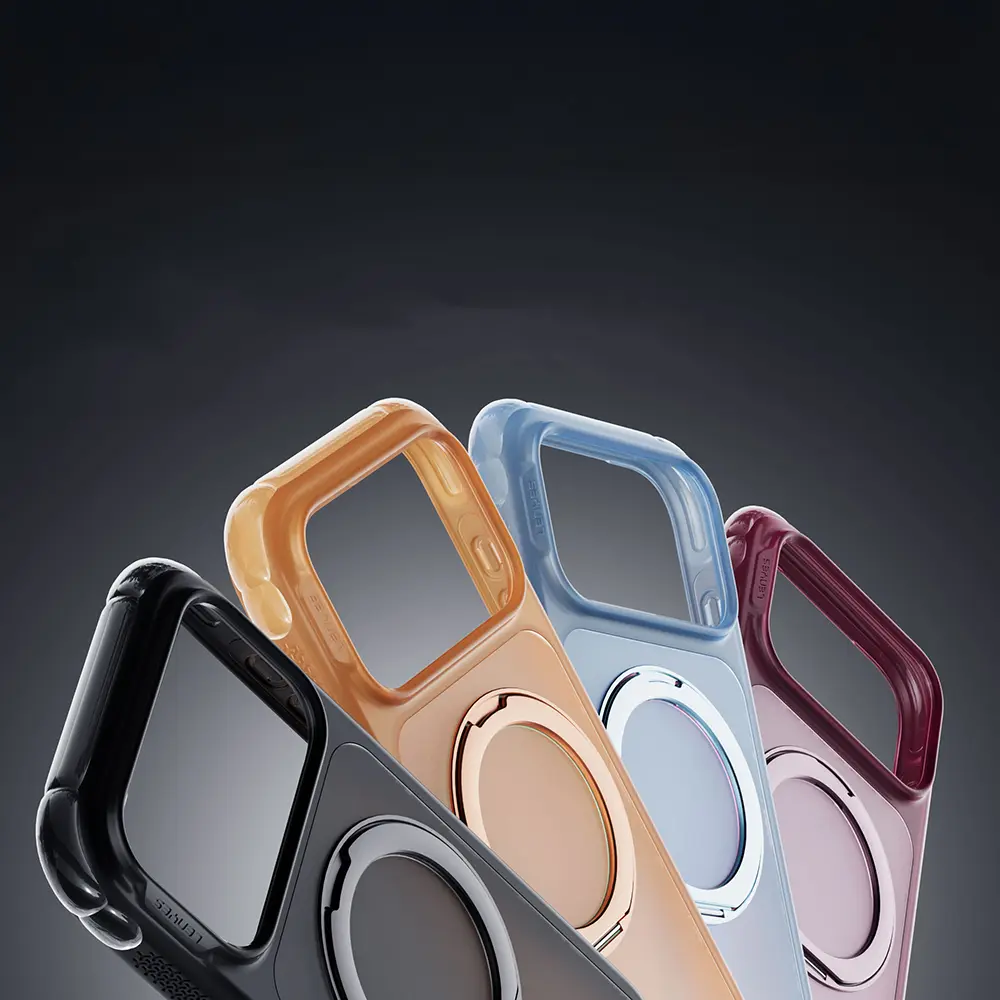 iPhone 18 Pro MagSafe Uyumlu Airbag Tasarımlı Standlı Kılıf - Lenyes Air Bumper