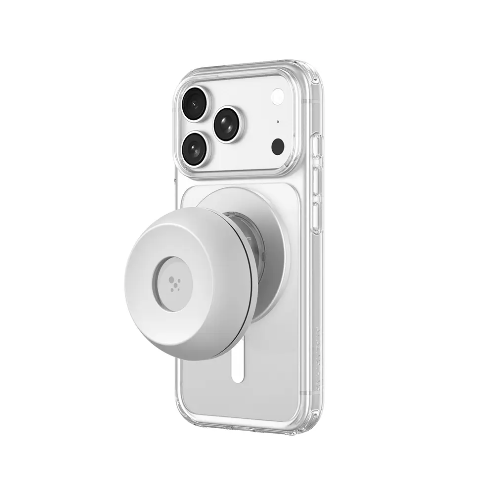 iPhone 18 Pro MagSafe Uyumlu Şeffaf Kılıf, Type-C Kulaklık ve Standlı Set - AmazingThing Minimal