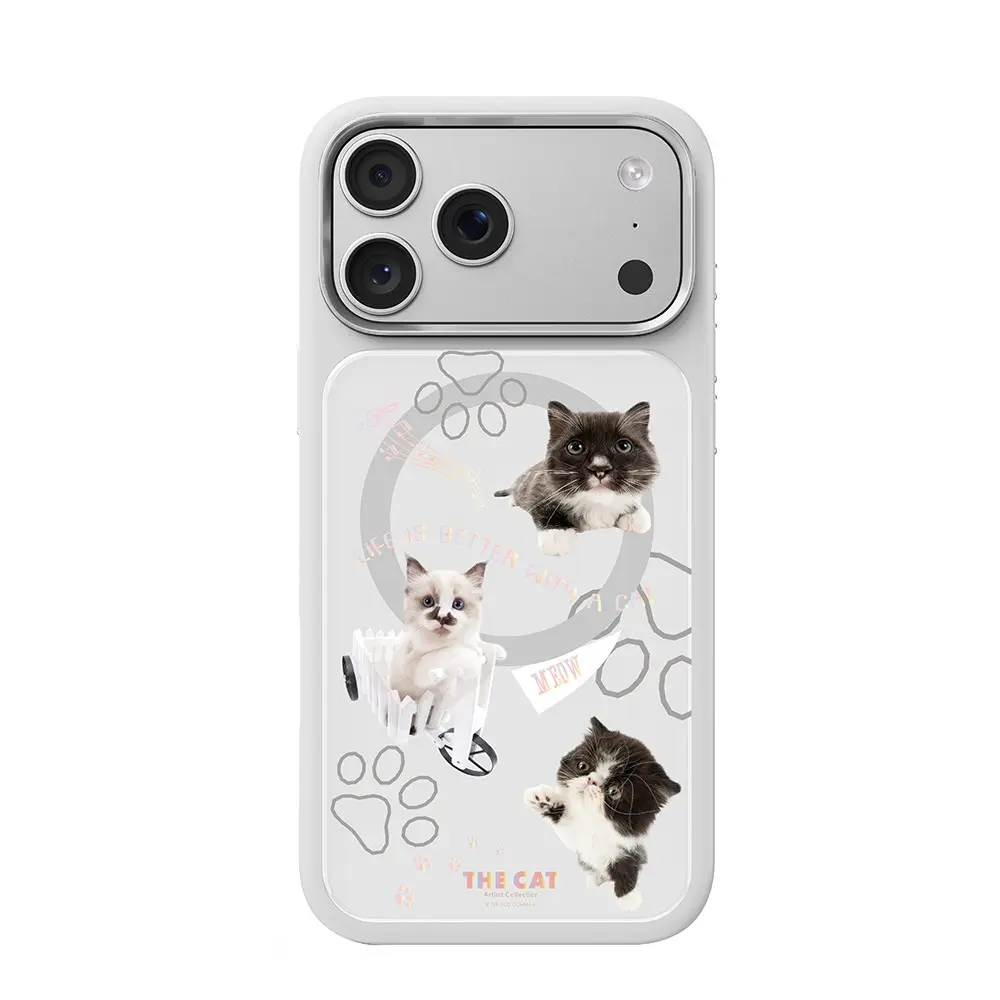 iPhone 18 Pro MagSafe Uyumlu 3D Baskılı Kılıf - Mutural The Cat