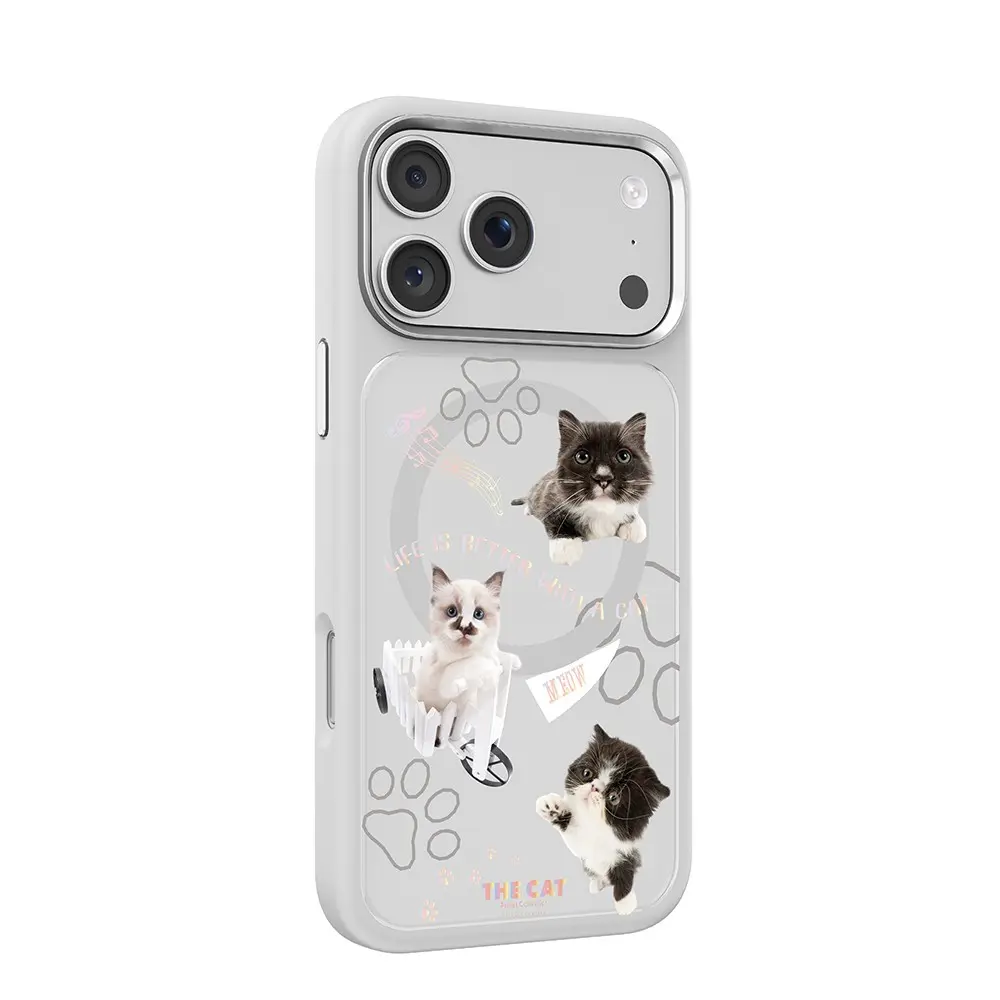 iPhone 18 Pro MagSafe Uyumlu 3D Baskılı Kılıf - Mutural The Cat