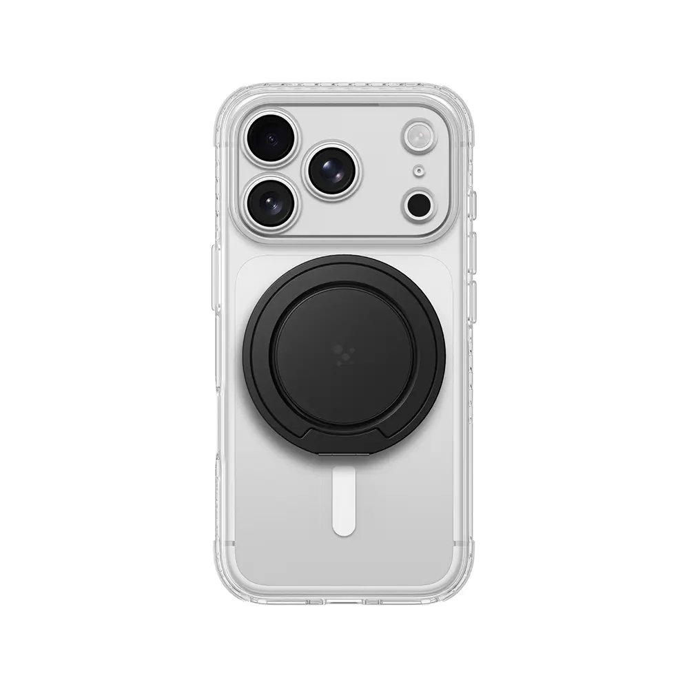 iPhone 18 Pro MagSafe Uyumlu Şeffaf Kılıf, Pop Ring Standlı Set - Amazingthing Titan Pro