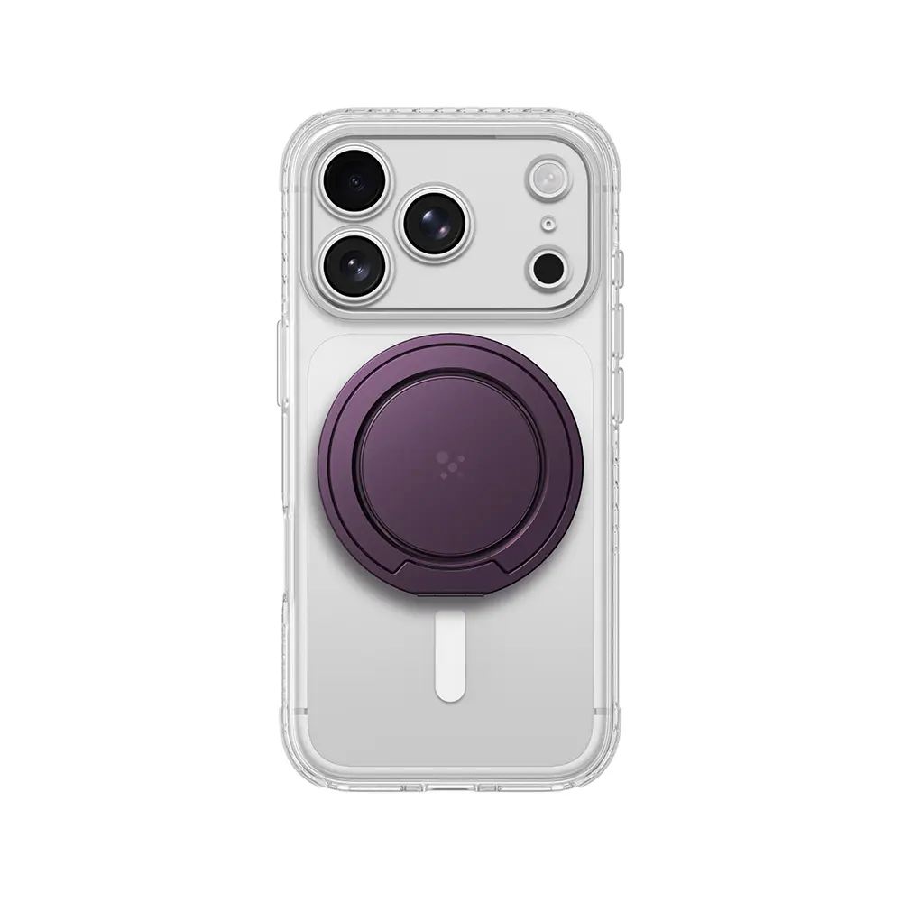 iPhone 18 Pro MagSafe Uyumlu Şeffaf Kılıf, Pop Ring Standlı Set - Amazingthing Titan Pro