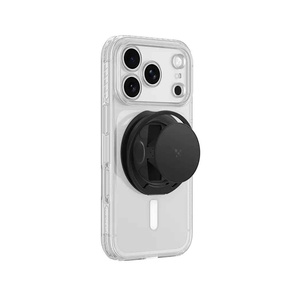 iPhone 18 Pro MagSafe Uyumlu Şeffaf Kılıf, Pop Ring Standlı Set - Amazingthing Titan Pro