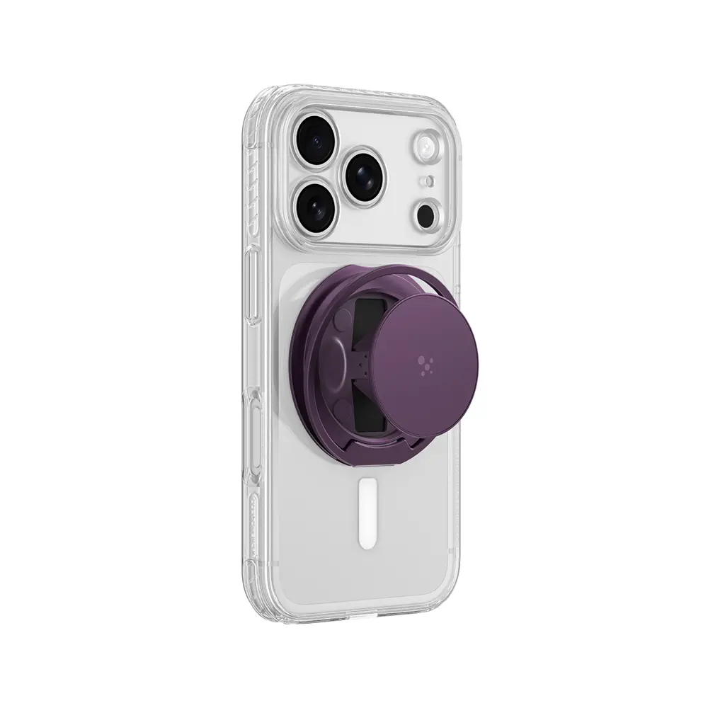 iPhone 18 Pro MagSafe Uyumlu Şeffaf Kılıf, Pop Ring Standlı Set - Amazingthing Titan Pro