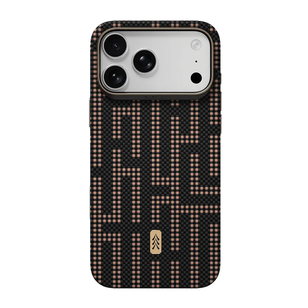 Apple iPhone 18 Pro Kılıf M-safe Şarj Özellikli Raptic Aramid Dual Ultra Grid Serisi Karbon Kapak