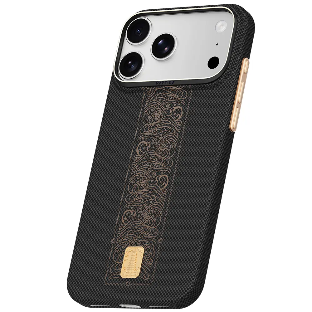 iPhone 18 Pro MagSafe Uyumlu Aramid Dokulu Kılıf - Raptic Aramid Skin Rise
