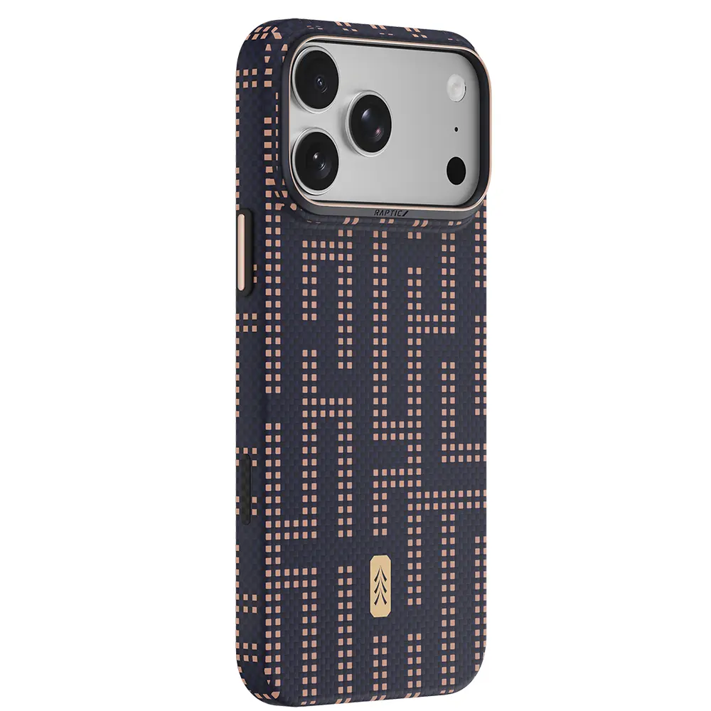 iPhone 18 Pro MagSafe Uyumlu Aramid Dokulu Kılıf - Raptic Aramid Skin