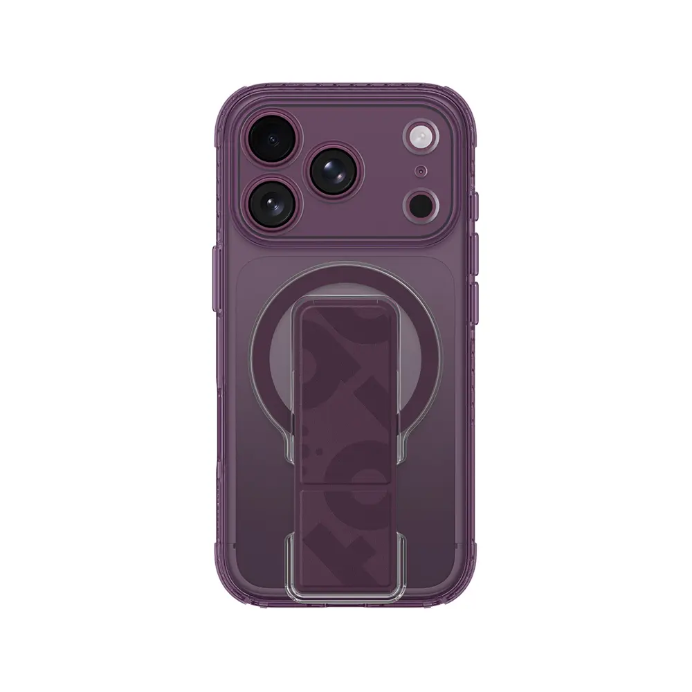 Apple iPhone 18 Pro Kılıf M-safe Şarj Özellikli Standlı Amazingthing Titan Pro Grip Stand Serisi Kapak