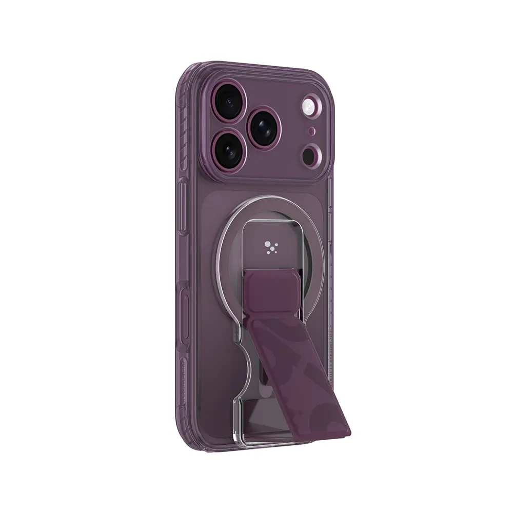 Apple iPhone 18 Pro Kılıf M-safe Şarj Özellikli Standlı Amazingthing Titan Pro Grip Stand Serisi Kapak