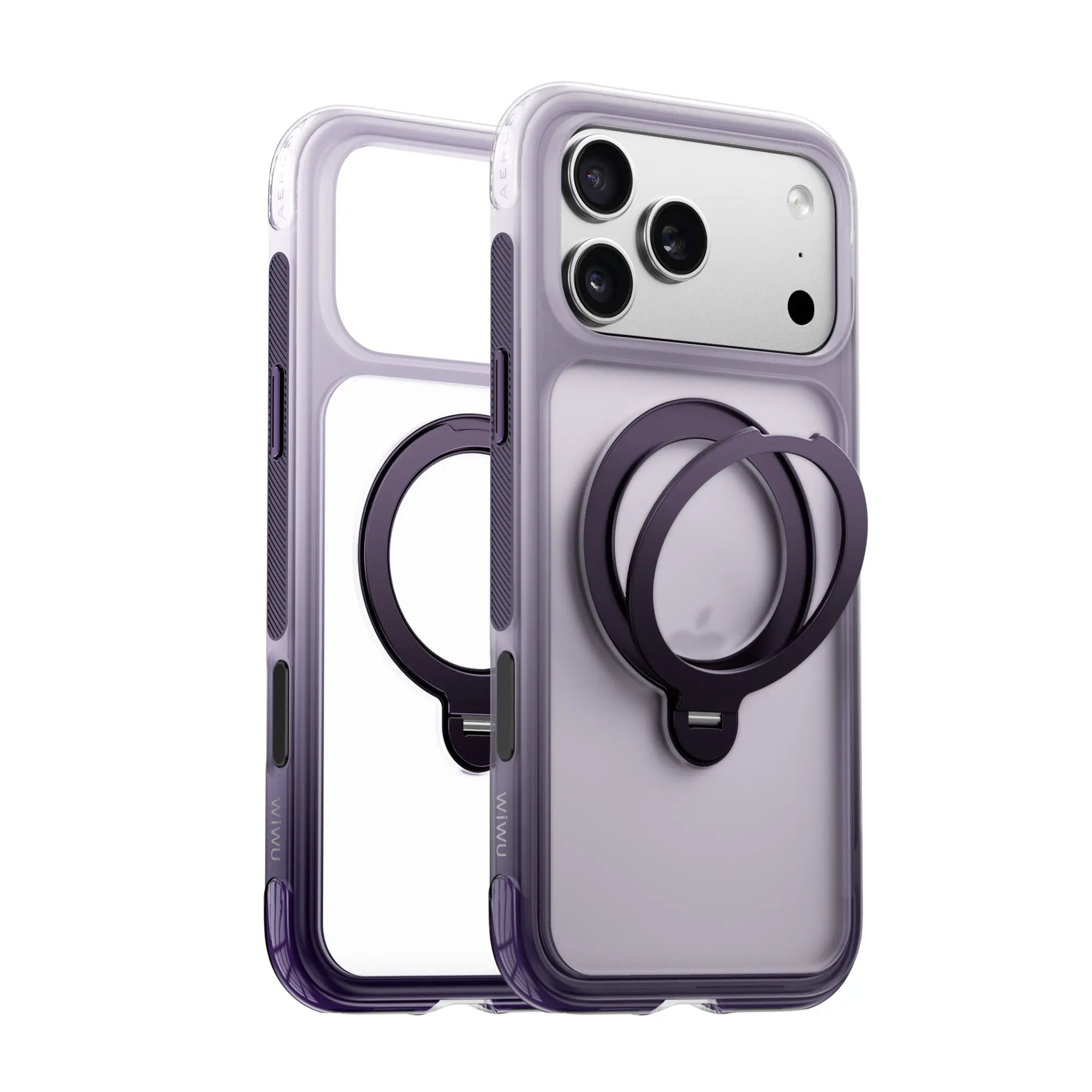 iPhone 18 Pro MagSafe Uyumlu Standlı Şeffaf Kılıf - Wiwu AeroShield Aurora Ultra