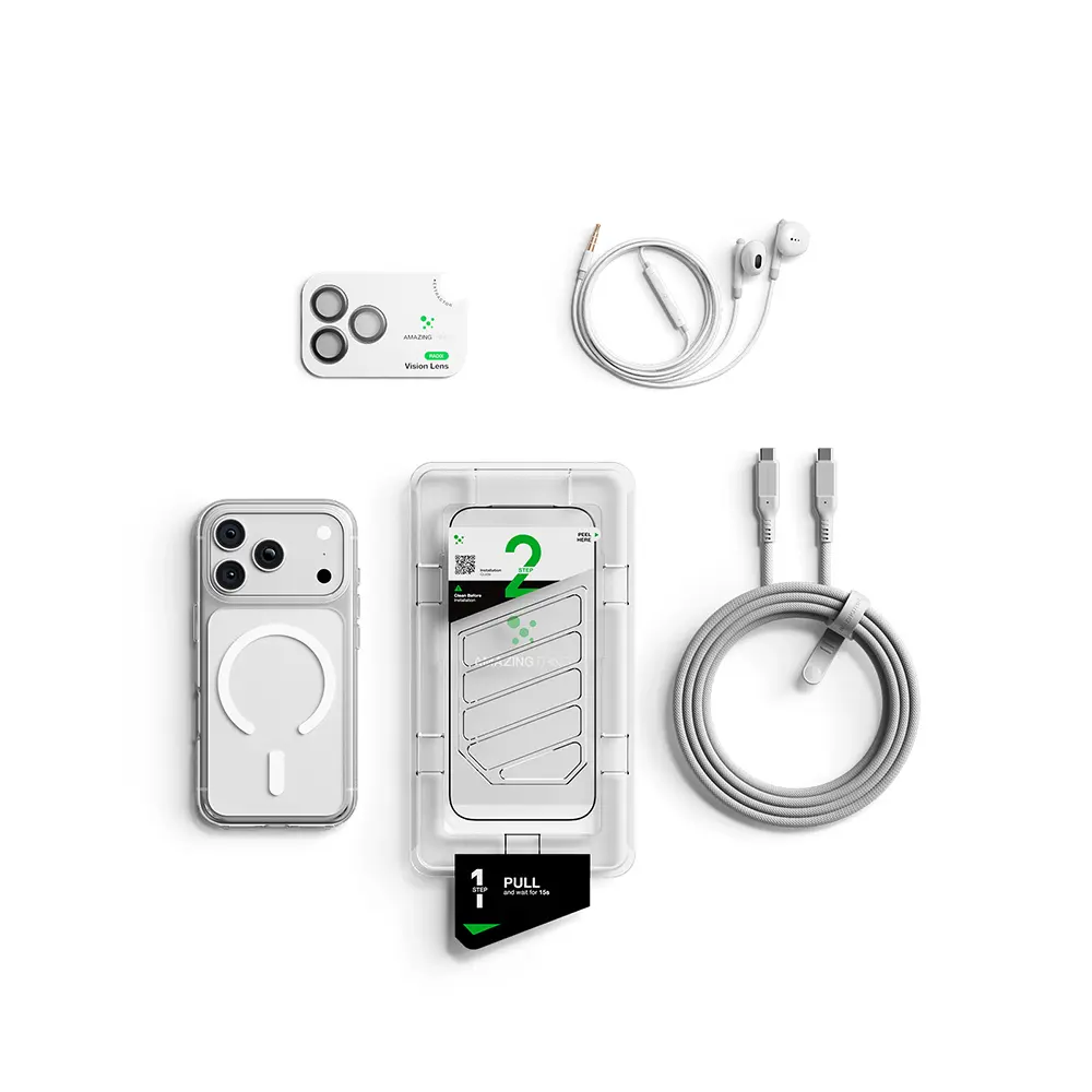 Apple iPhone 18 Pro Max Kılıf M-safe Özellikli Amazingthing Minimal Serisi 5in1 Aksesuar Seti