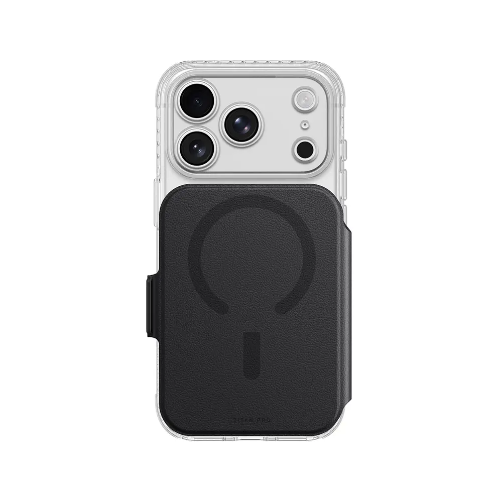Apple iPhone 18 Pro Max Kılıf M-safe Özellikli Amazingthing Titan Lens Flip Serisi Kartlıklı Kapak