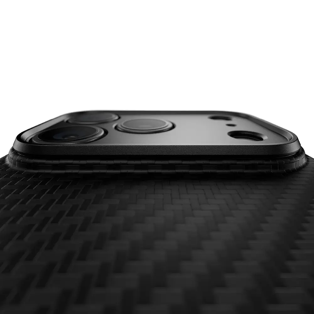 Apple iPhone 18 Pro Max Kılıf M-safe Şarj Özellikli 1500D Aramid Fiber Lens Korumalı Amazingthing Titan Max Serisi Karbon Kapak