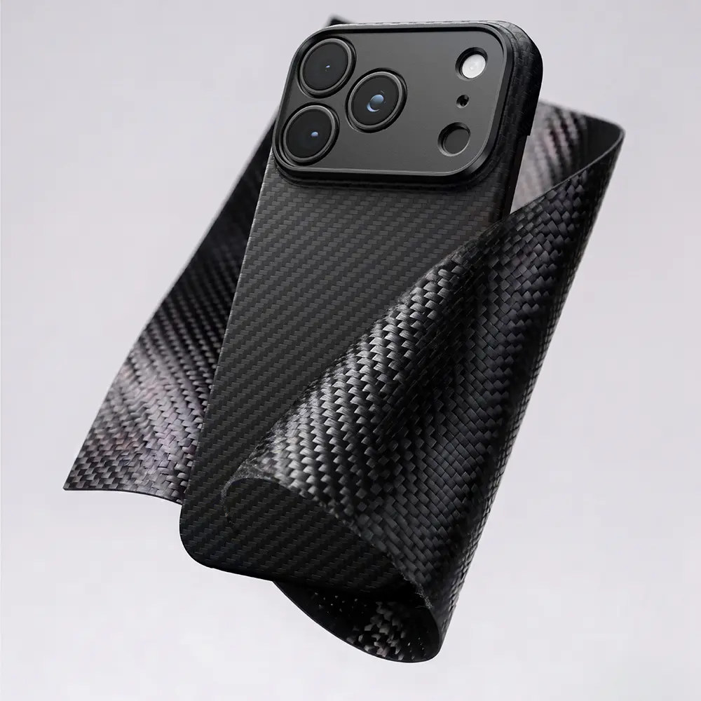 Apple iPhone 18 Pro Max Kılıf M-safe Şarj Özellikli 1500D Aramid Fiber Lens Korumalı Amazingthing Titan Max Serisi Karbon Kapak
