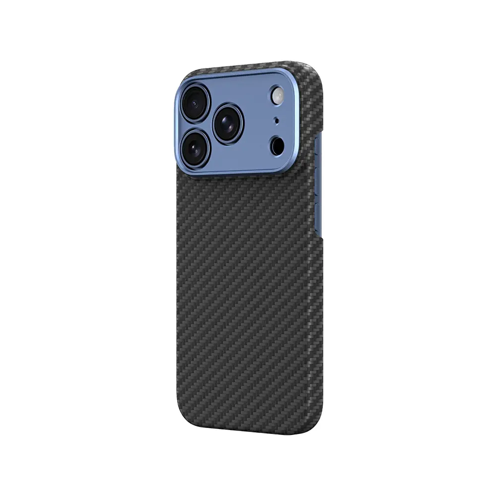 Apple iPhone 18 Pro Max Kılıf M-safe Şarj Özellikli 1500D Aramid Fiber Lens Korumalı Amazingthing Titan Max Serisi Karbon Kapak