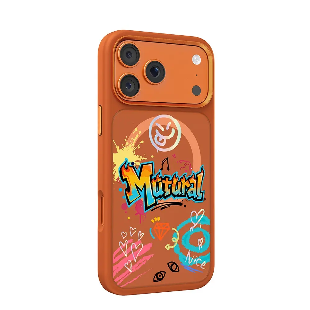iPhone 18 Pro Max MagSafe Uyumlu 3D Baskılı Kılıf - Mutural Graffiti