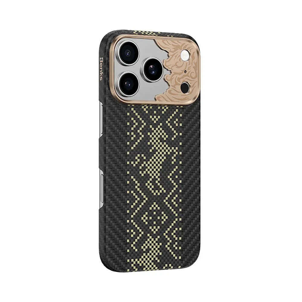 Apple iPhone 18 Pro Max Kılıf M-safe Şarj Özellikli Yükseltilmiş Kamera Çerçeveli Benks ArmorAir Knight Serisi C1 Kevlar Kapak