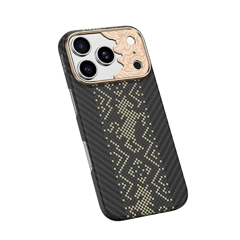 Apple iPhone 18 Pro Max Kılıf M-safe Şarj Özellikli Yükseltilmiş Kamera Çerçeveli Benks ArmorAir Knight Serisi C1 Kevlar Kapak