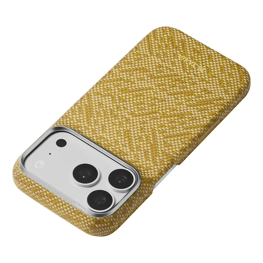 iPhone 18 Pro Max MagSafe Uyumlu Aramid Fiber Kılıf - Pitaka Wind Over Wheat