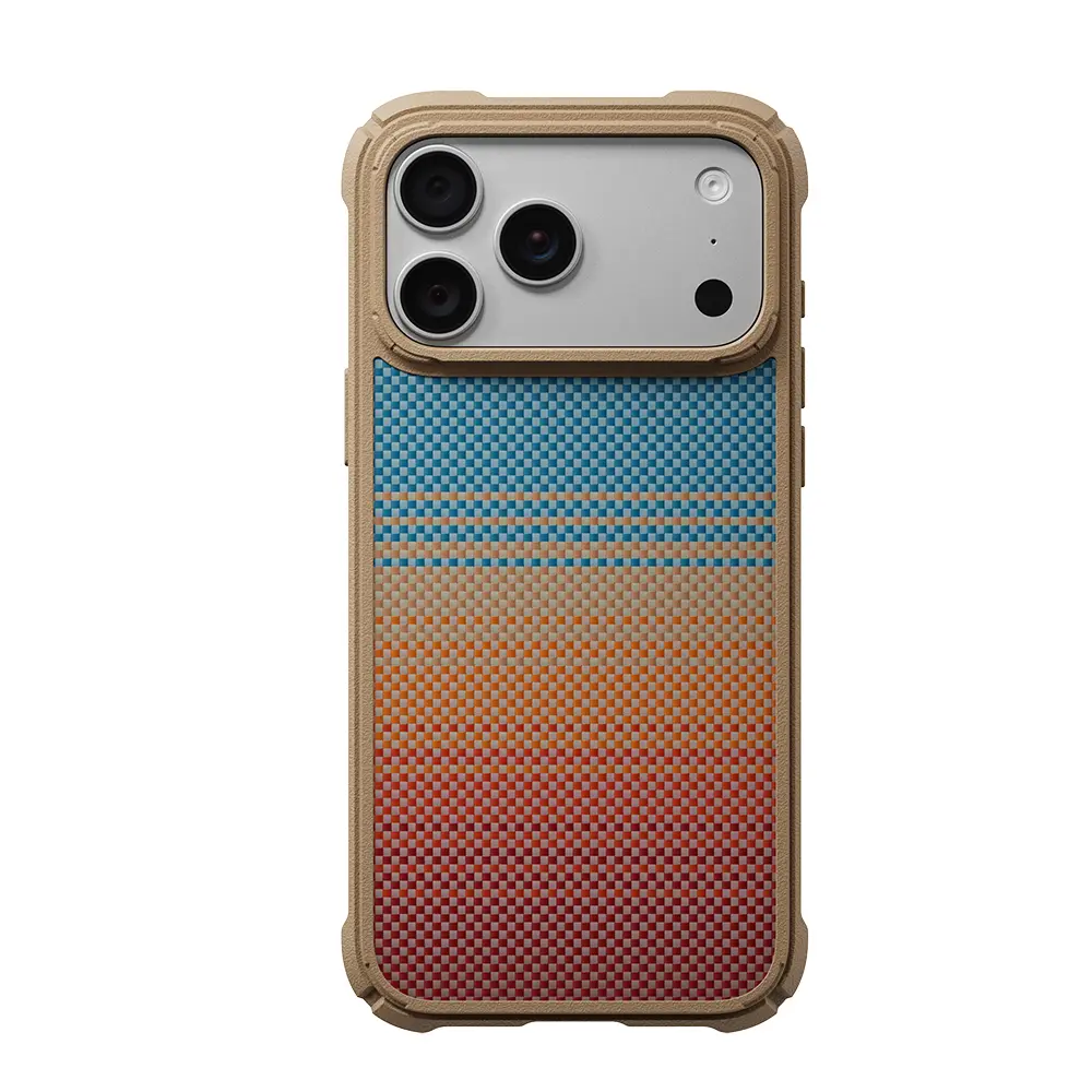 iPhone 18 Pro Max MagSafe Uyumlu Aramid Karbon Fiber Kılıf - Pitaka Sunset 2.0 Cairn