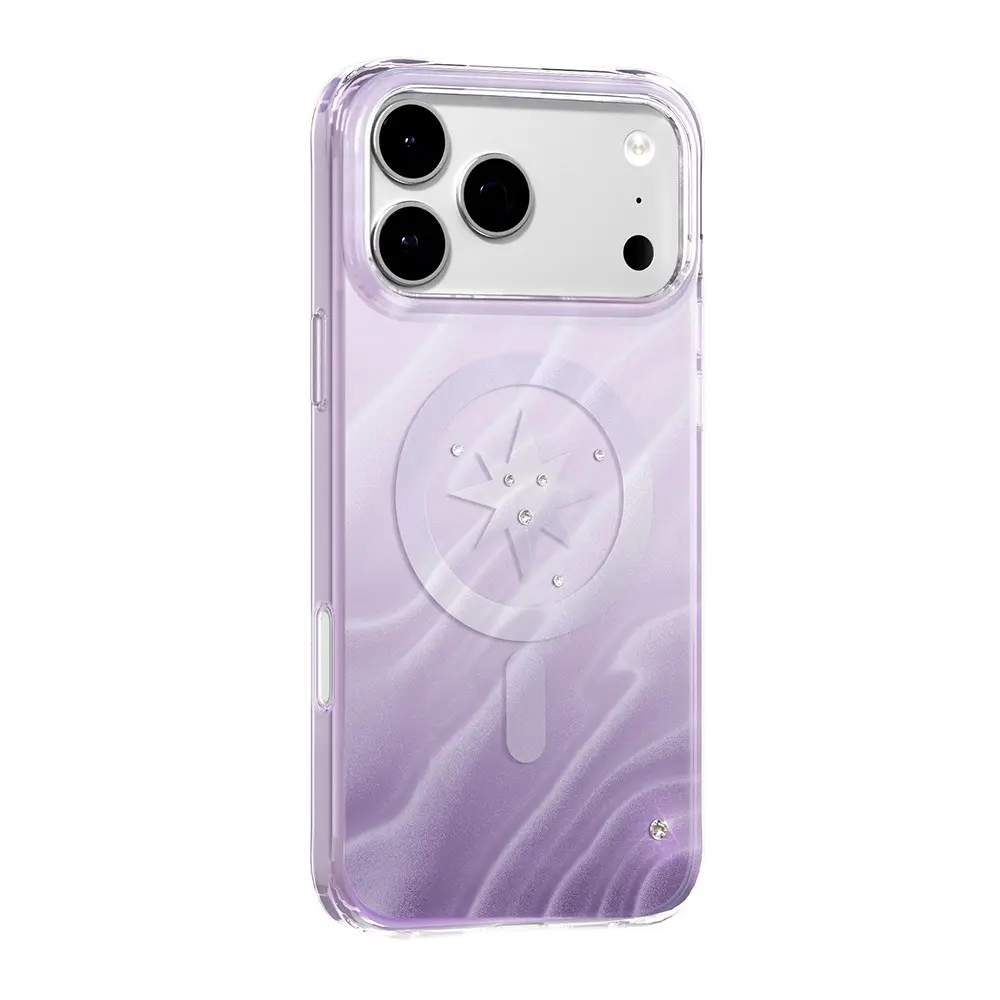 iPhone 18 Pro Max MagSafe Uyumlu Swarovski Taşlı Sert PC Kılıf - Zore Paris Rovix